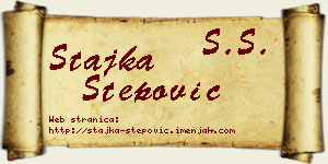 Stajka Stepović vizit kartica